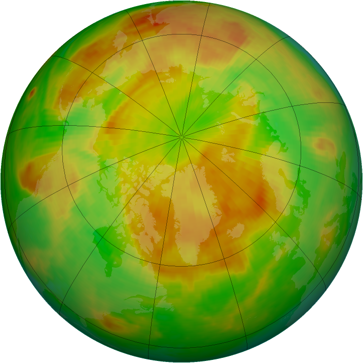 Arctic ozone map for 17 May 1989